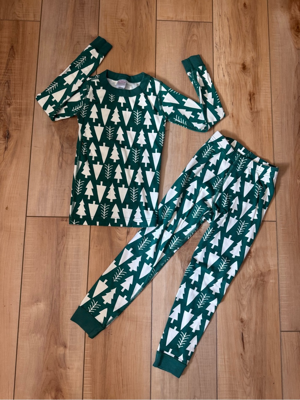 Hanna Andersson Christmas Long John Pajamas Size 6/7